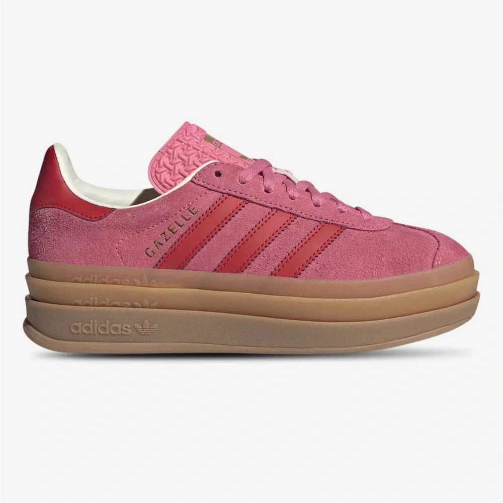 adidas Pink and Red Women's Sneakers - Picture 2 of 3